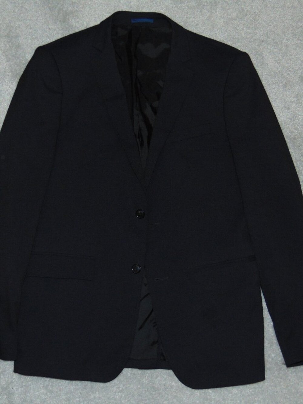 Zara Men's Blazer Suit Jacket Size 40 Black Polyester Two Button
